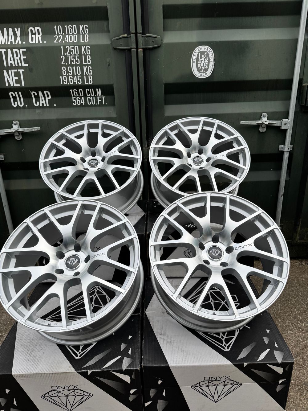 22” 5X130 Onyx Alloy Wheels machined face Audi Q7 VW Touareg Porsche Cayenne Merc G Class